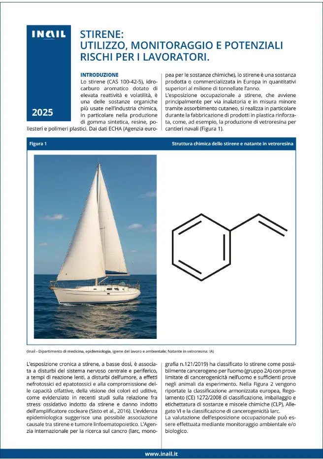 Stirene: utilizzo, monitoraggio e potenziali rischi per i lavoratori Stirene: utilizzo, monitoraggio e potenziali rischi per i lavoratori